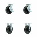 Service Caster Assure Parts 190VCAST690 Replacement Caster Set with Brakes, 4PK ASS-SCC-30CS620-PHR-TLB-2-R-2